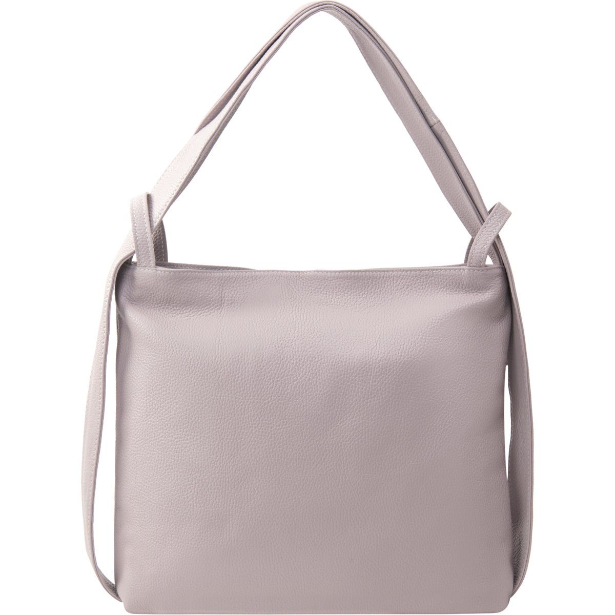 Minimalistische Schultertasche aus genarbtem Leder