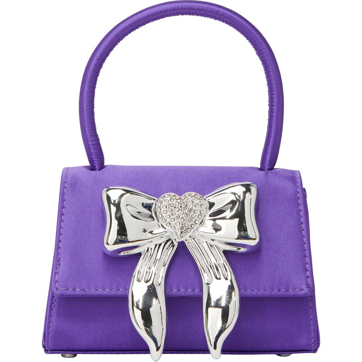 Elegante Satin-Handtasche mit Schleifen-Detail