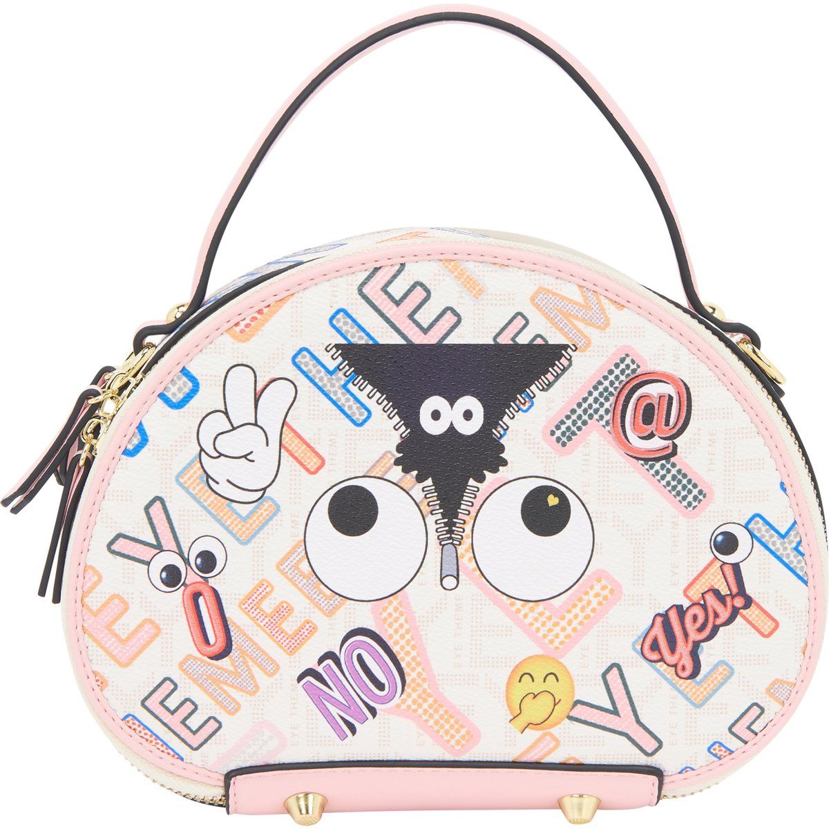 Verspielte Pop-Art Runde Handtasche