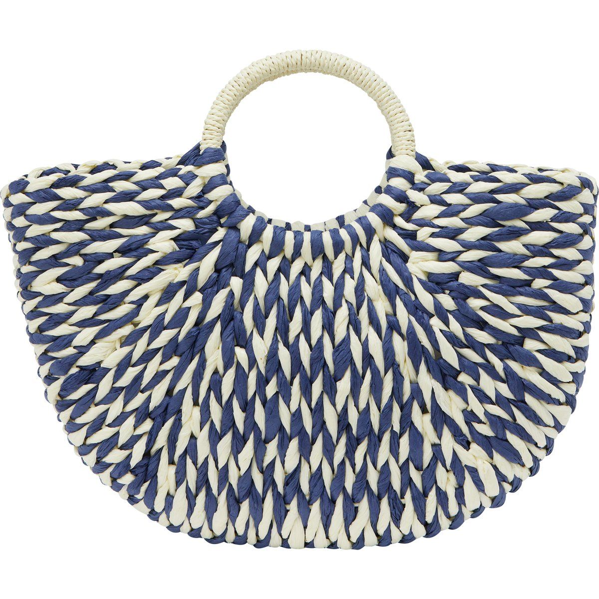 Geflochtene Halbmond-Strohhandtasche