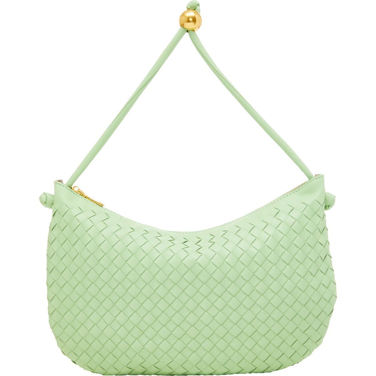 Geflochtene Hobo-Tasche aus Kunstleder
