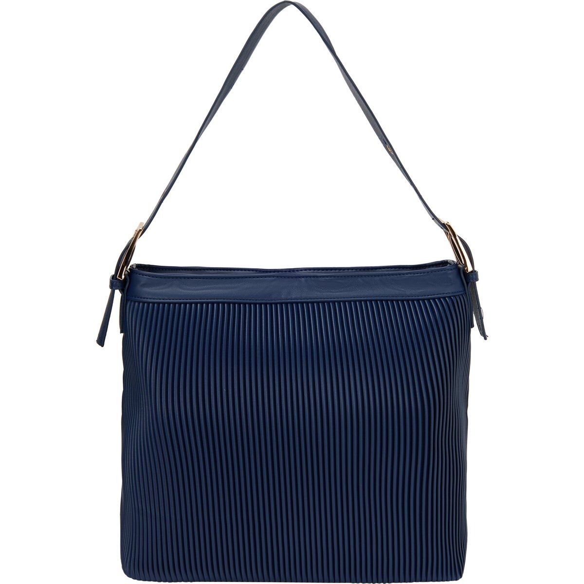 Schultertasche mit Plissee-Struktur
