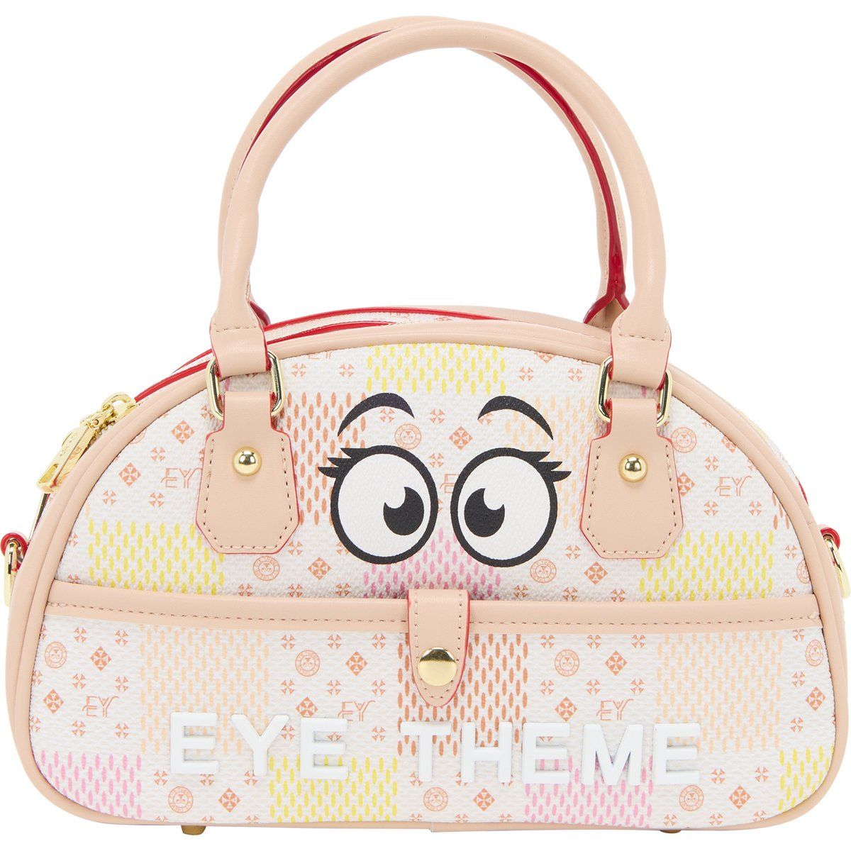 Verspielte Henkeltasche mit Augen-Motiv