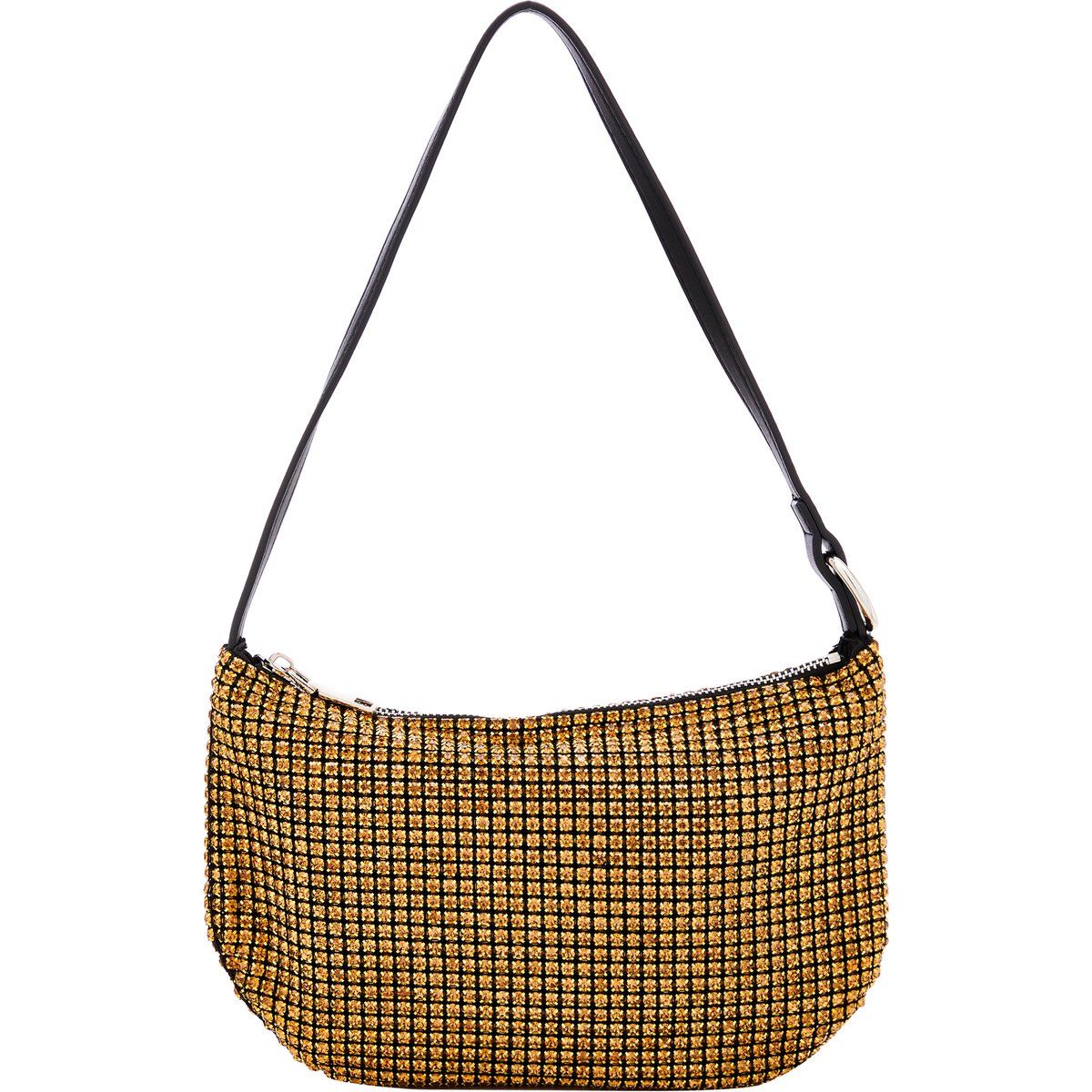 Funkelnde Strass-Netz-Schultertasche