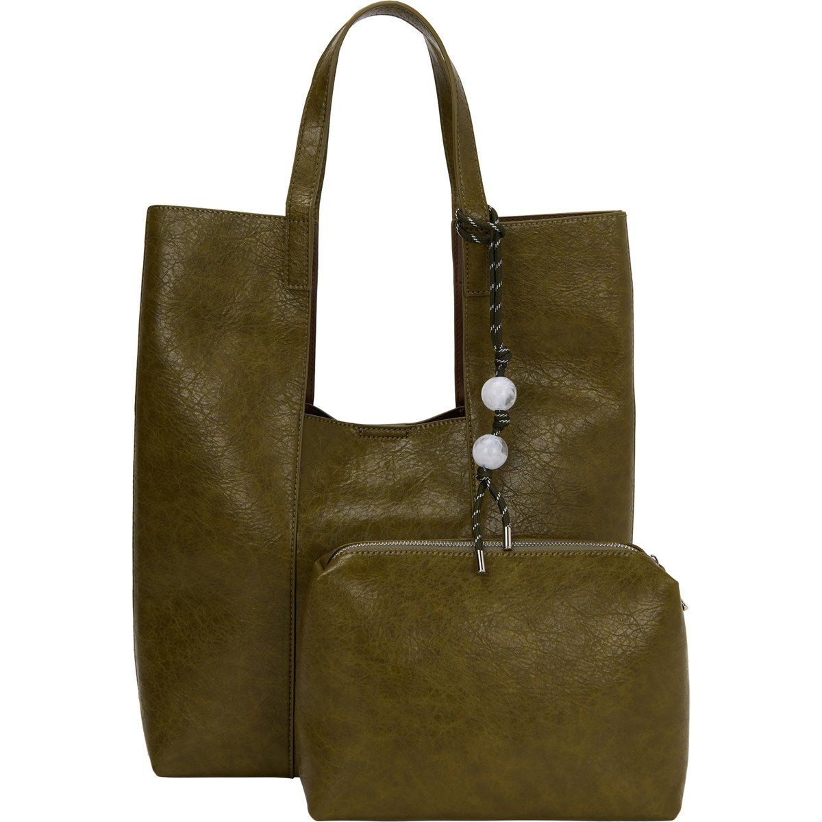 Strukturiertes 2-in-1-Shopper- und Pouch-Set