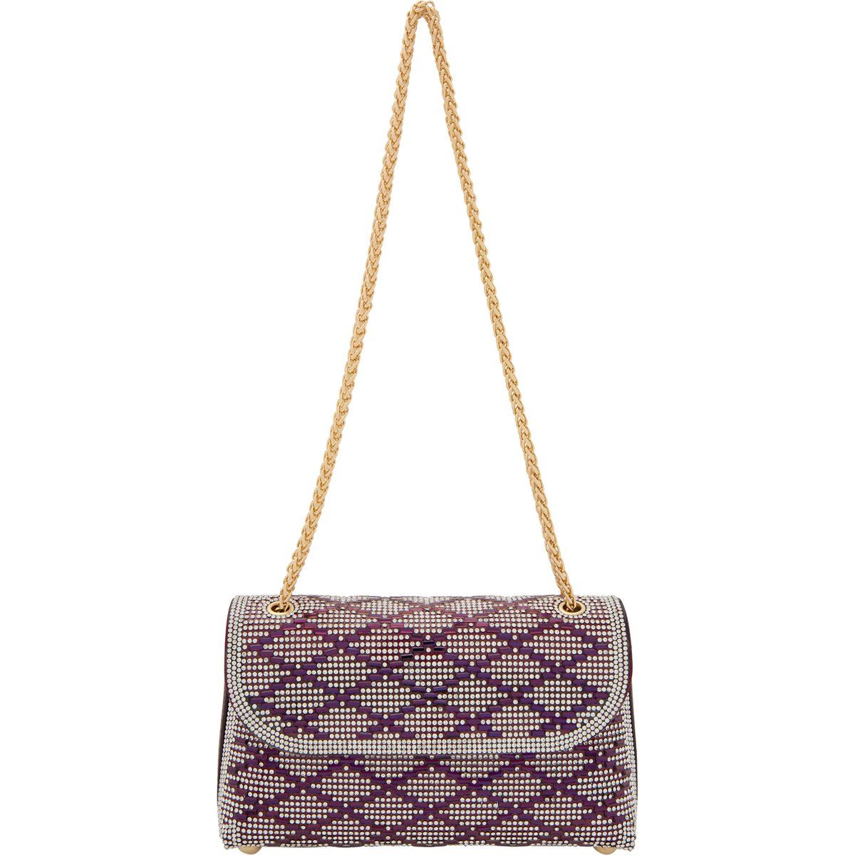 Elegante verzierte Klappentasche mit Kette