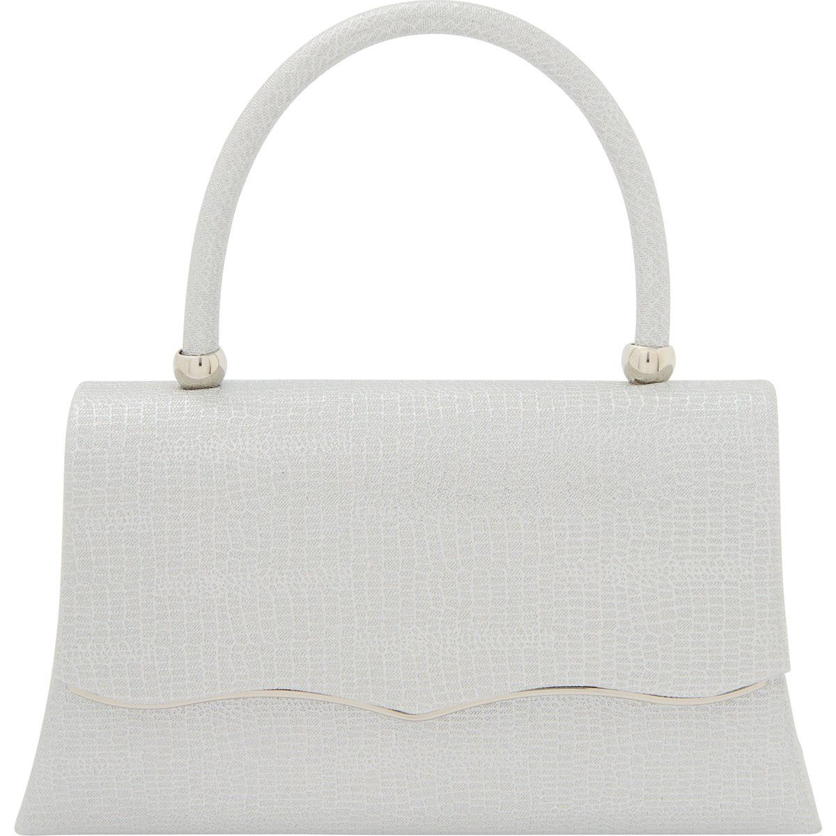 Henkeltasche in Reptil-Optik mit Klappe