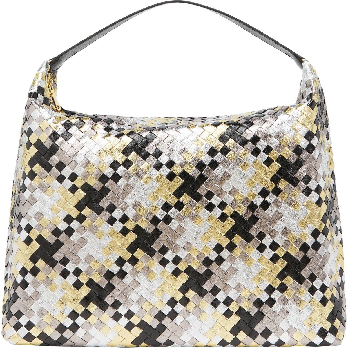 Geflochtene Metallic Hobo-Tasche