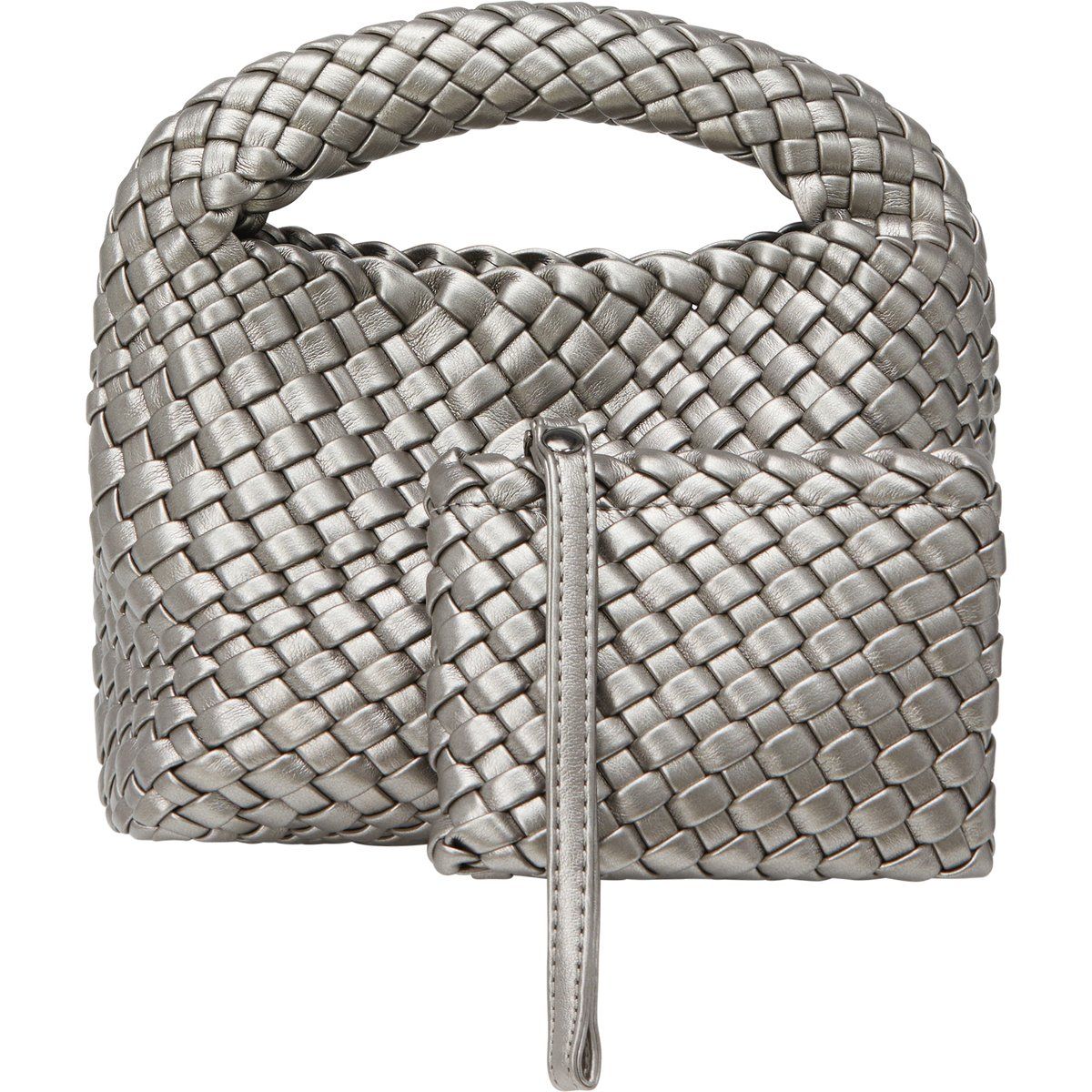 Geflochtenes 2-in-1 Metallic-Handtaschen-Set