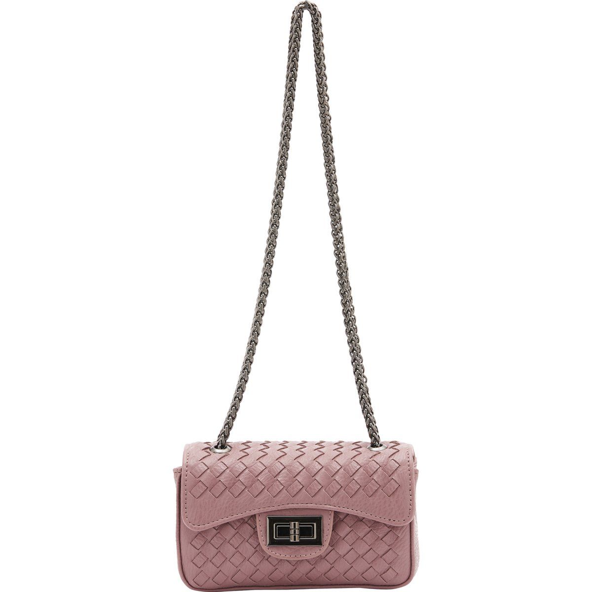 Schultertasche mit gewebter Struktur