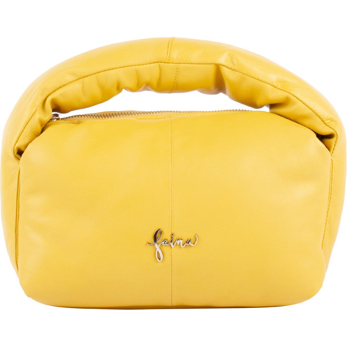 Gepolsterte Leder-Henkeltasche