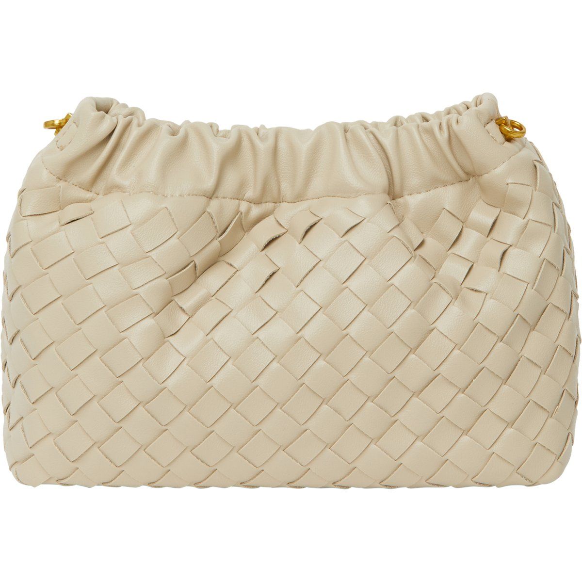 Elegante geflochtene Beuteltasche mit Kette