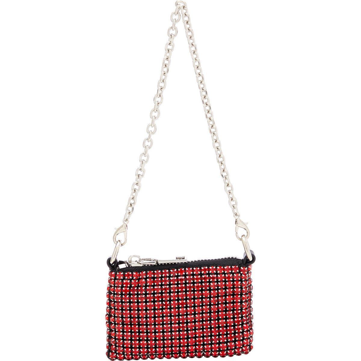 Kristallbesetzte Abendtasche mit Kette