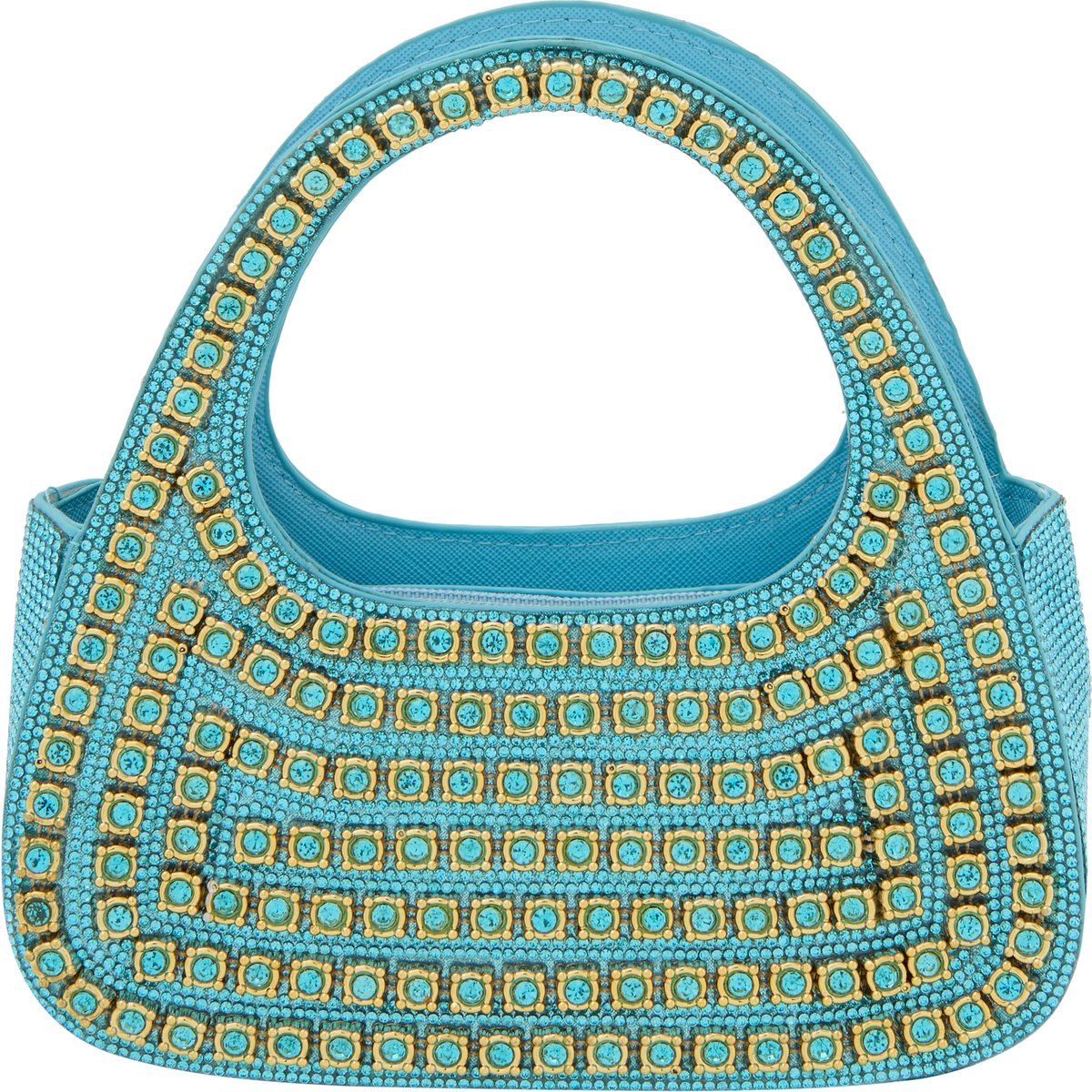 Verzierte Türkisfarbene Abendhandtasche