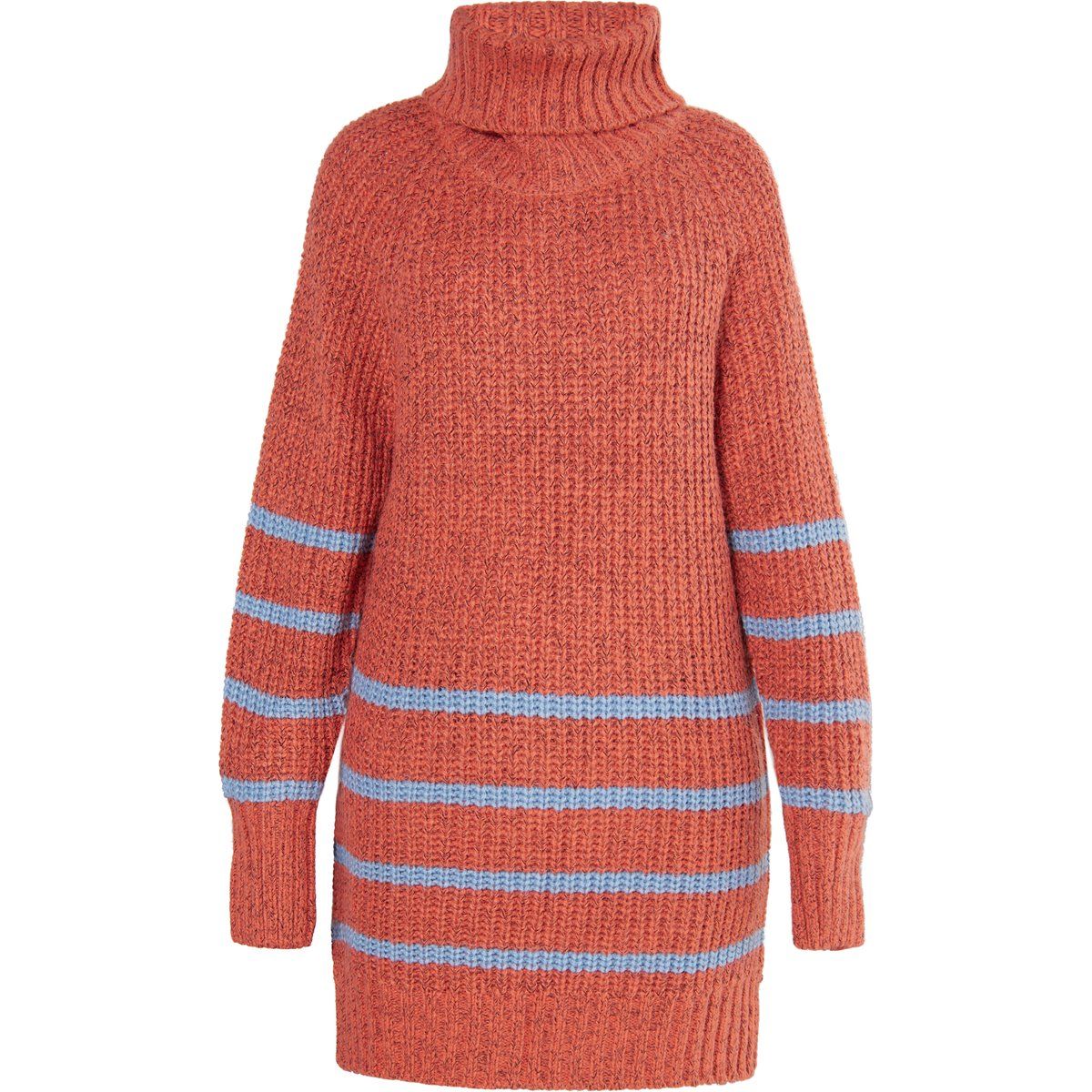 Oversized-Rollkragenpullover mit Streifen