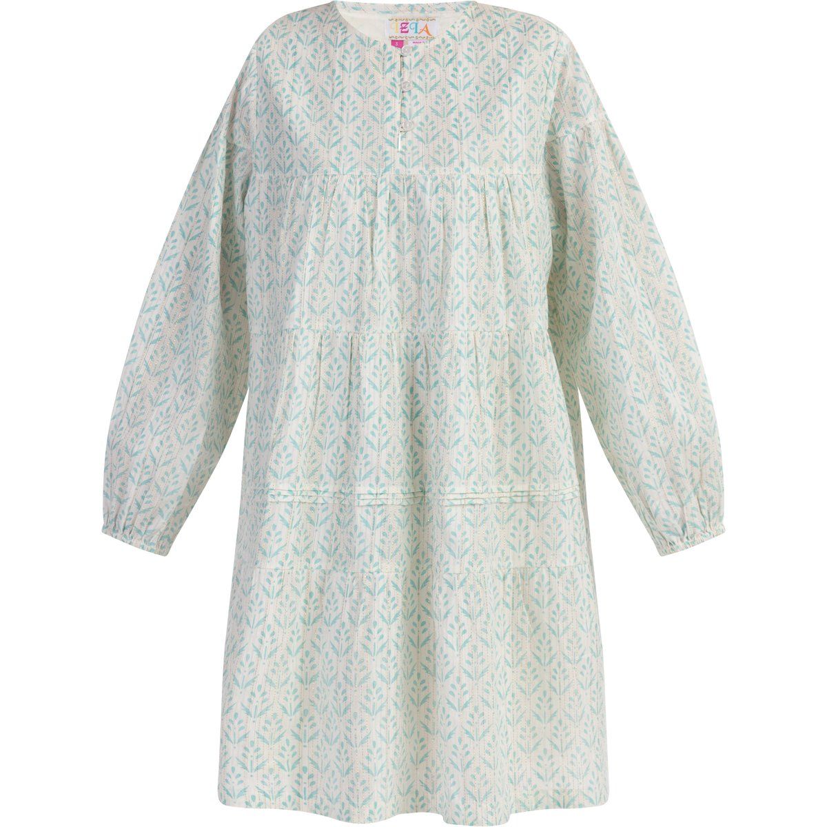 Gestuftes Midikleid mit Blumenprint
