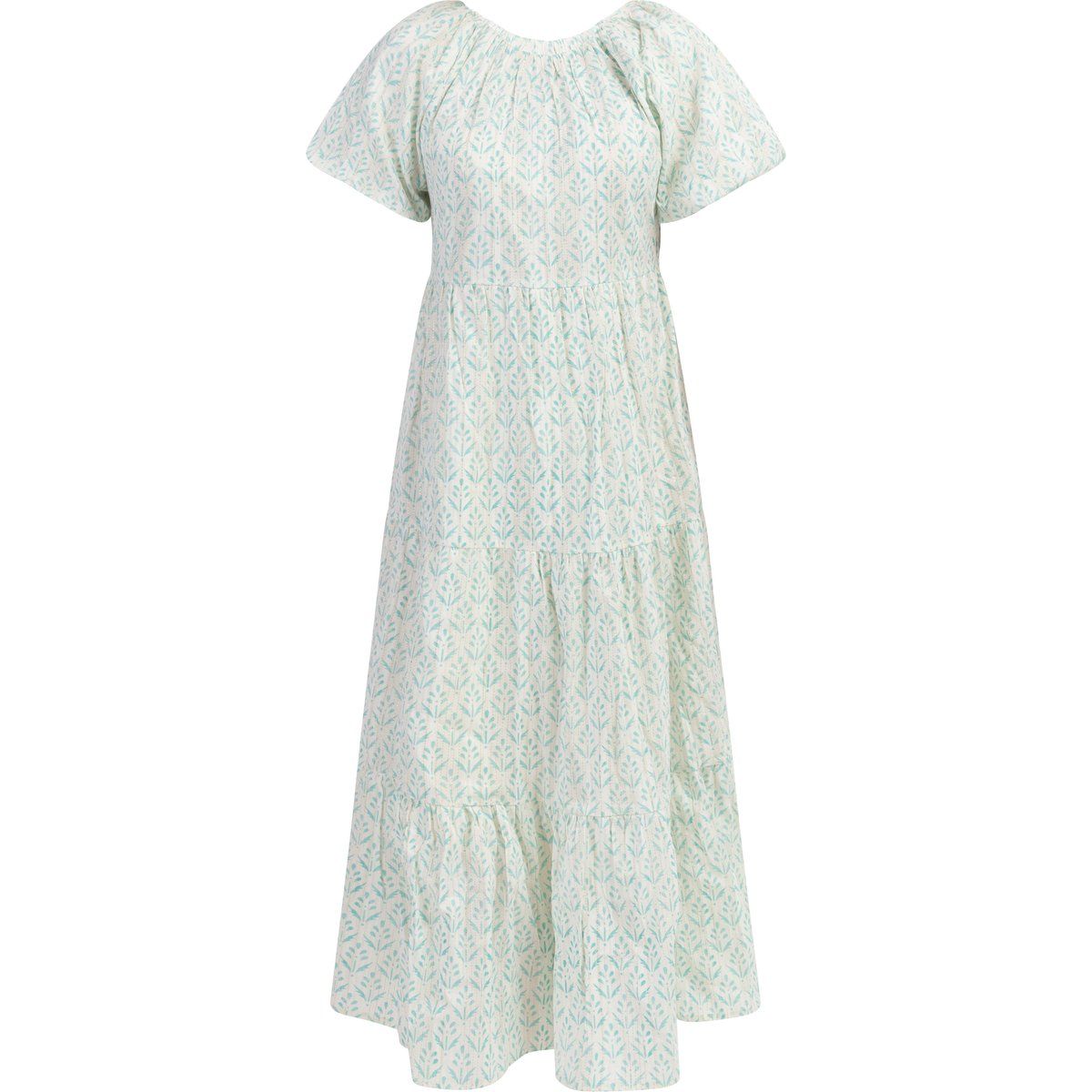 Gestuftes Maxikleid mit Blumenmuster