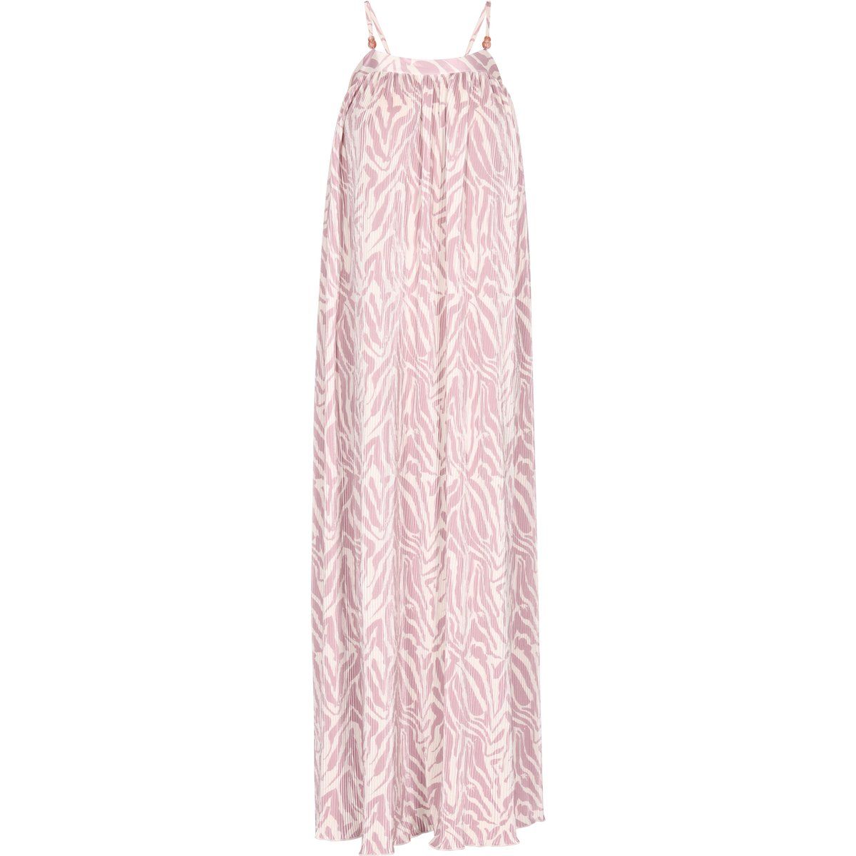 Luftiges Plissee-Maxikleid mit Tiermuster
