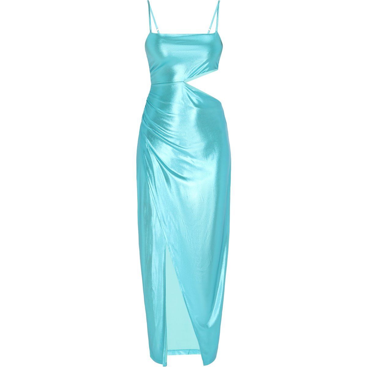 Schimmerndes Abendkleid mit Cut-out-Detail