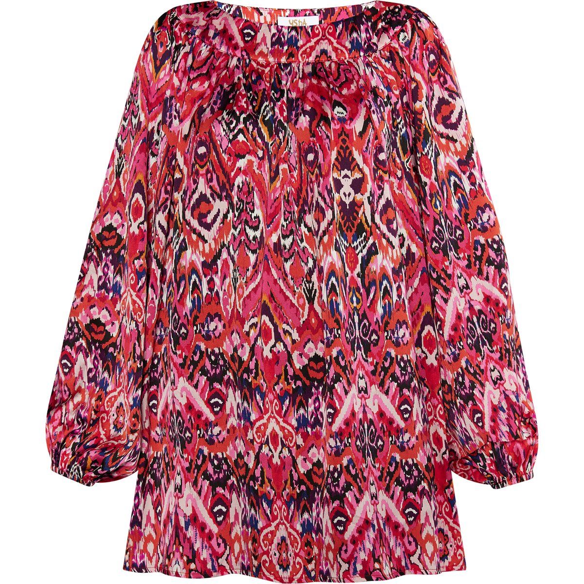 Luftige Bluse mit Ikat-Print