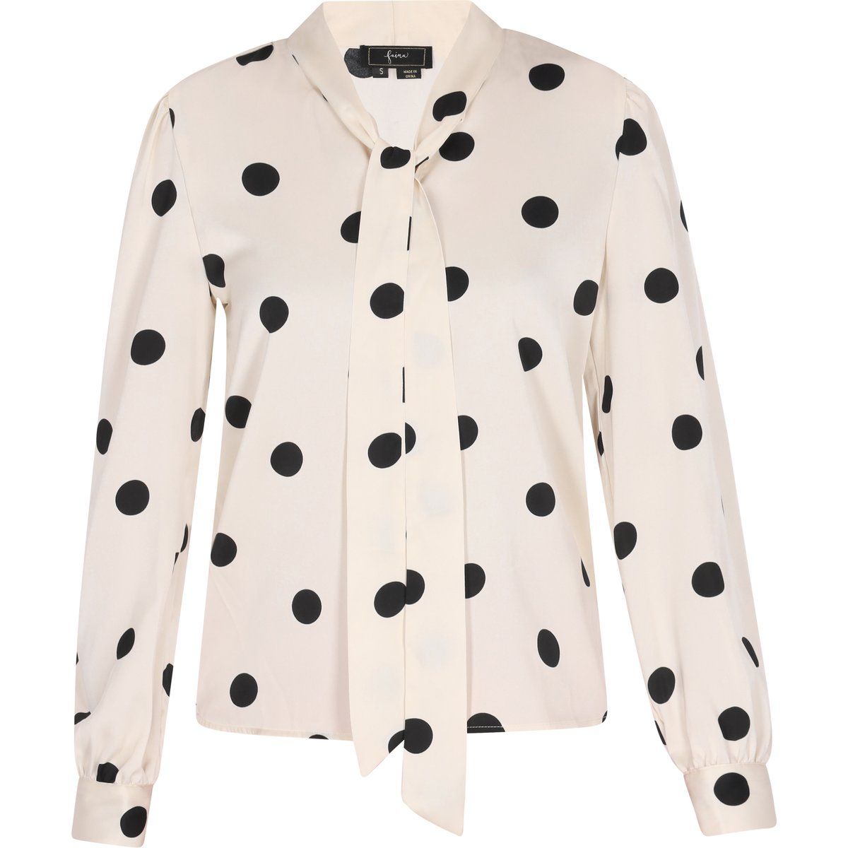 Polka-Dot-Schluppenbluse