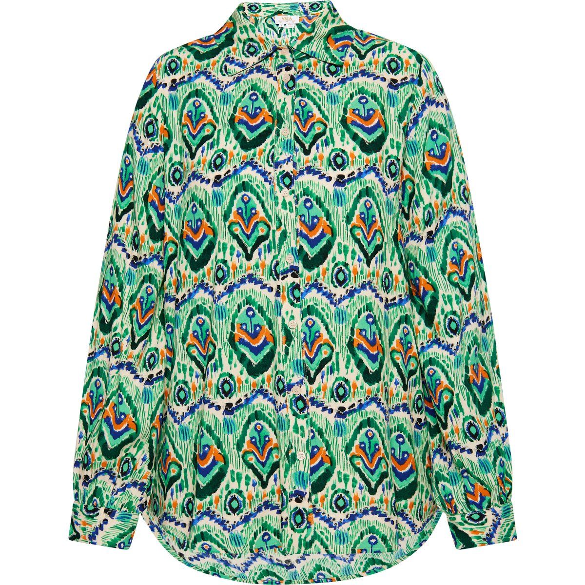 Bunt Gemusterte Ethno-Hemdbluse