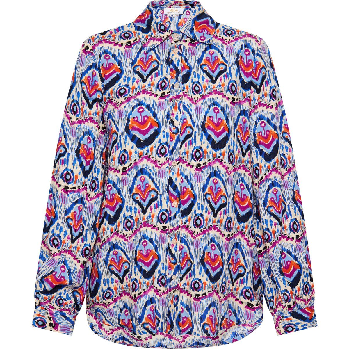 Bunte Bluse mit Ethno-Print