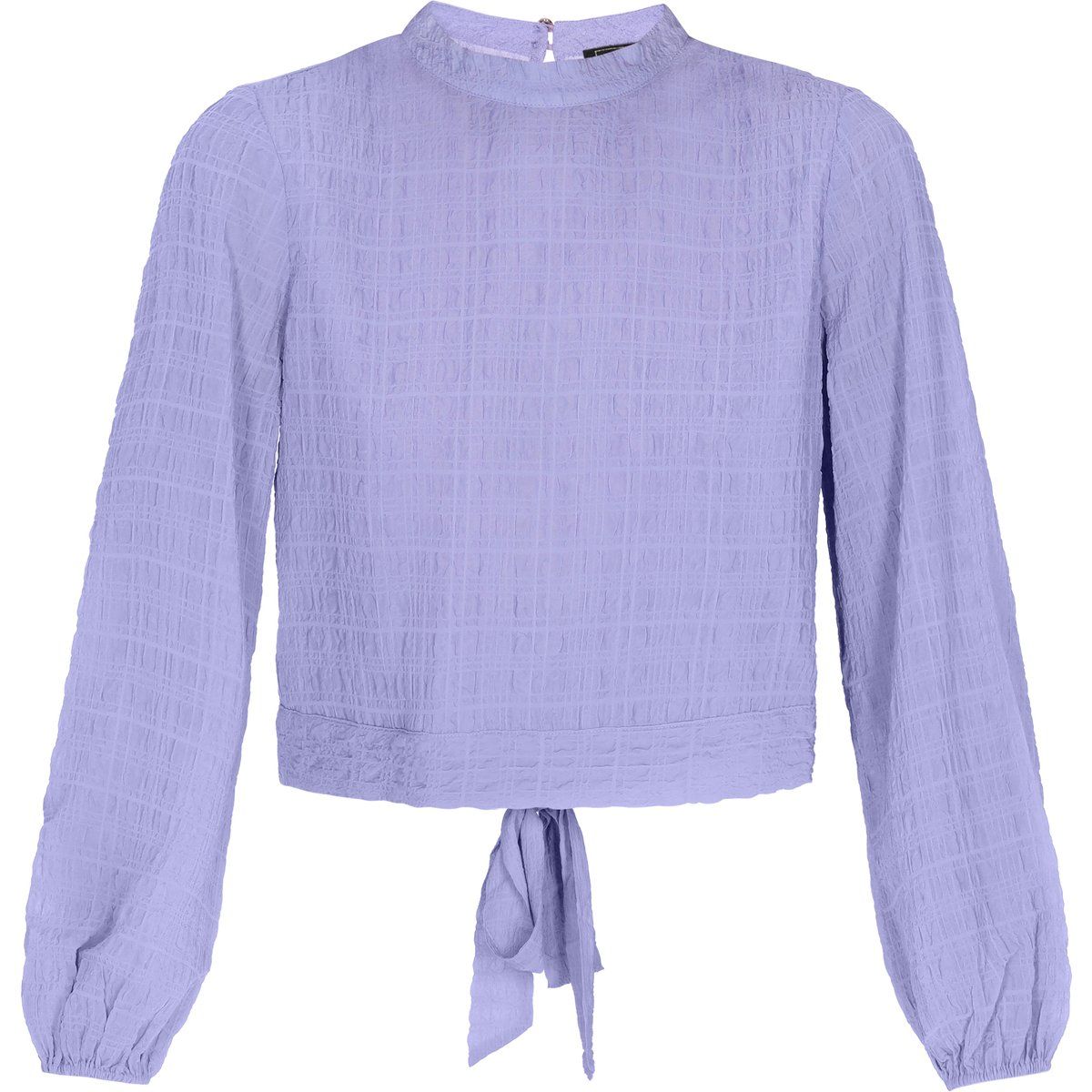 Elegante Bluse mit Rückenschleife und Laternenärmeln