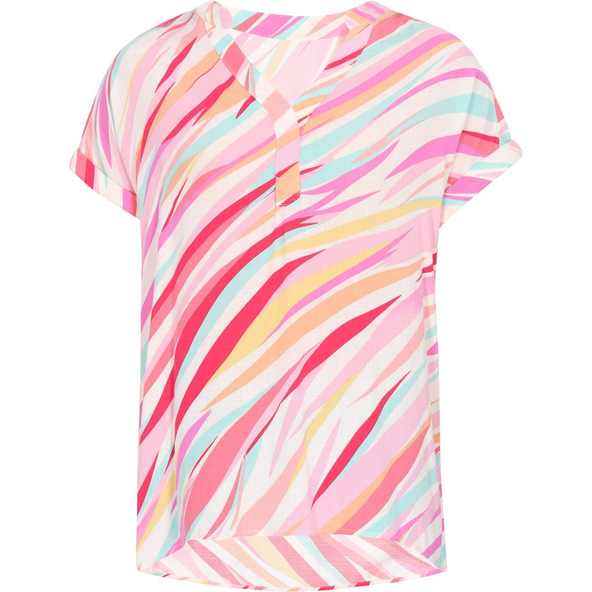 Bluse mit abstraktem Wellenmuster