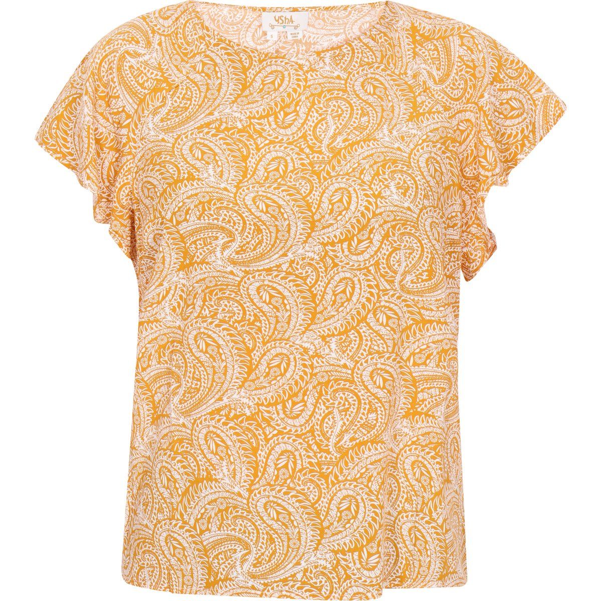Boho-Top mit filigranem Paisley-Print