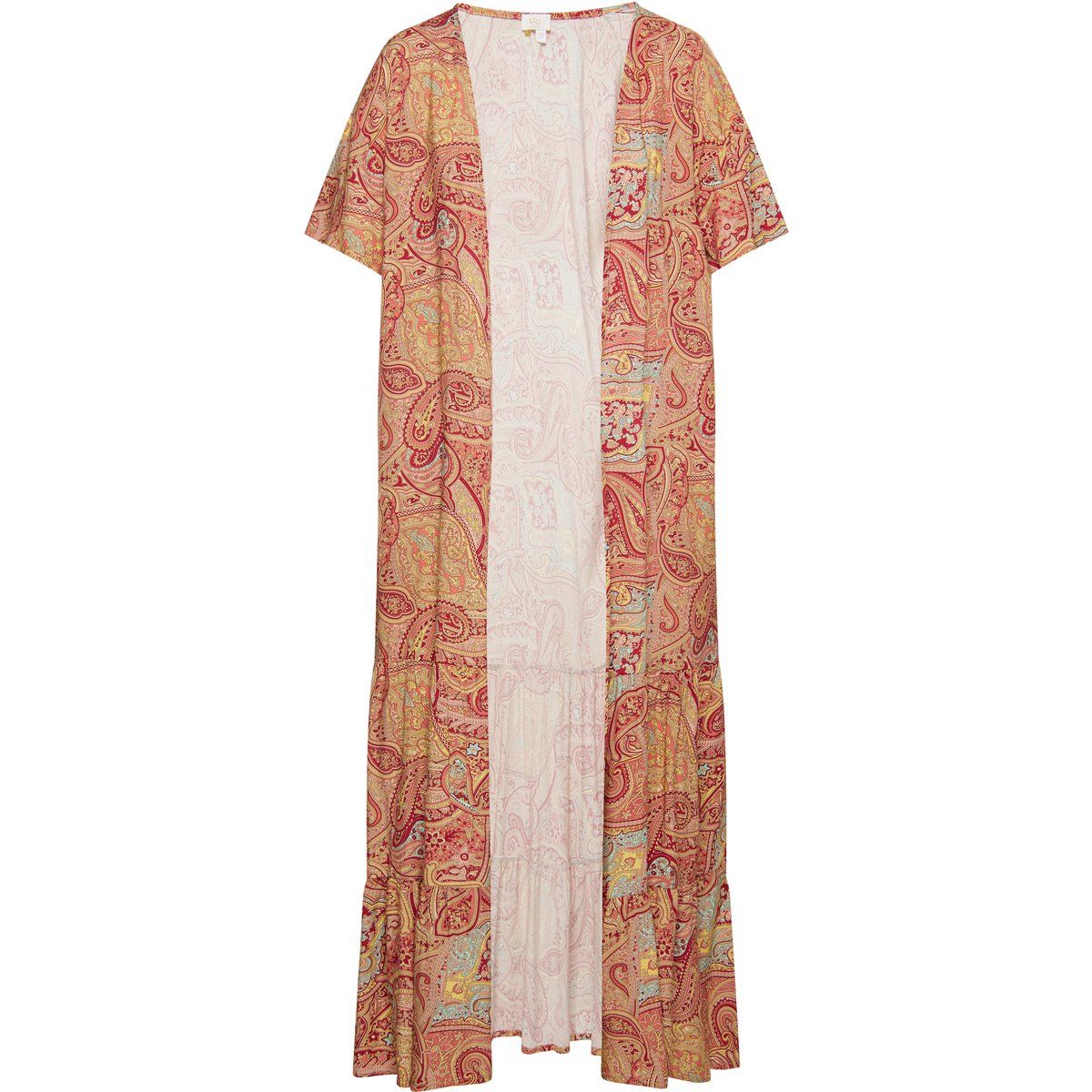 Fließender Maxi-Kimono mit Paisley-Print