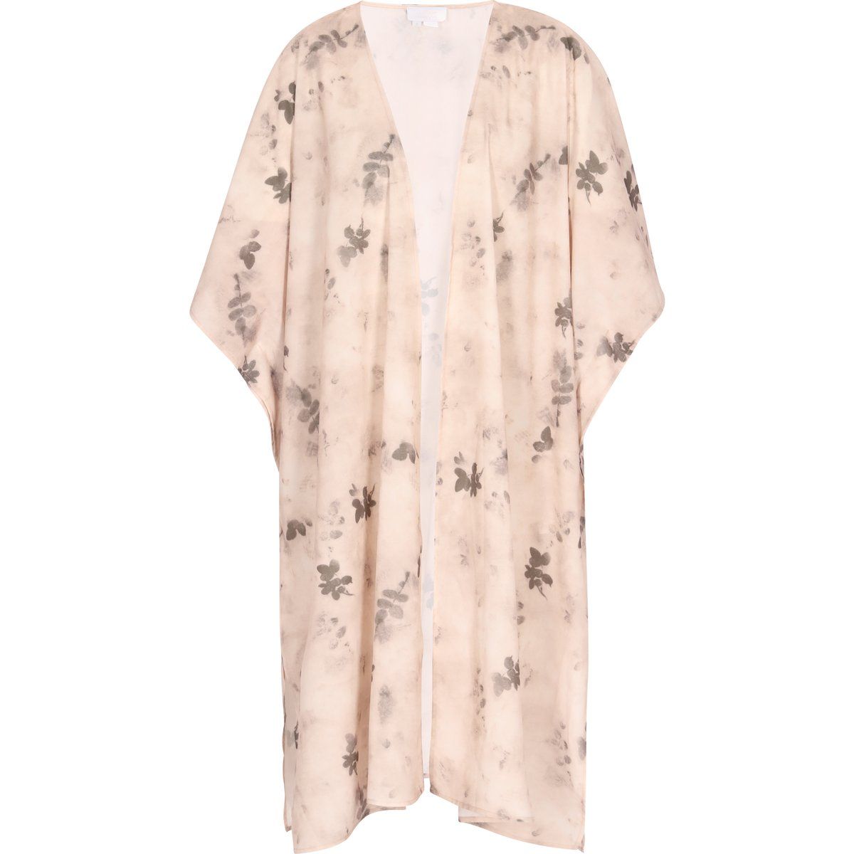 Fließender Kimono-Cardigan mit Blumenmuster