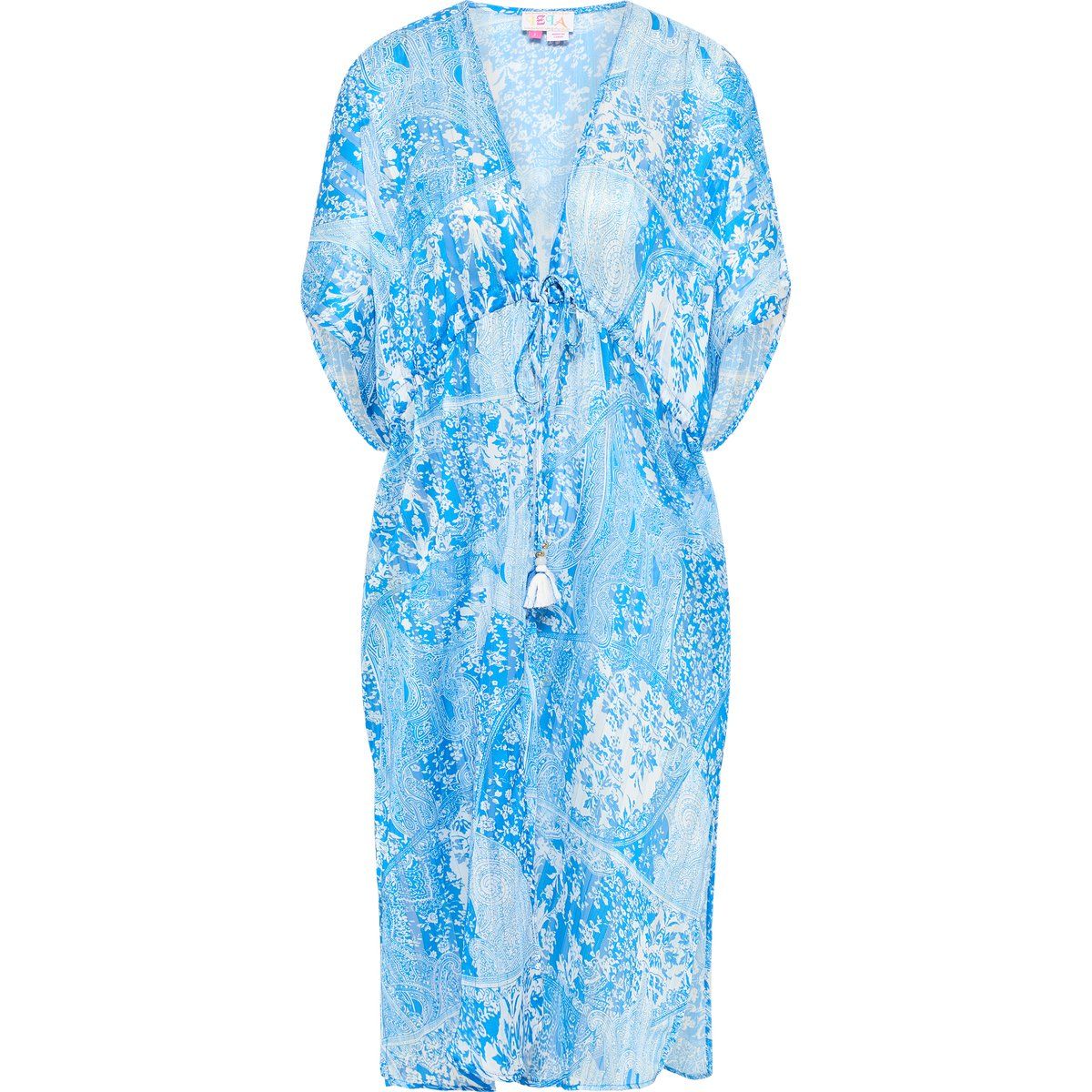 Kaftan mit Paisleymuster und Quasten