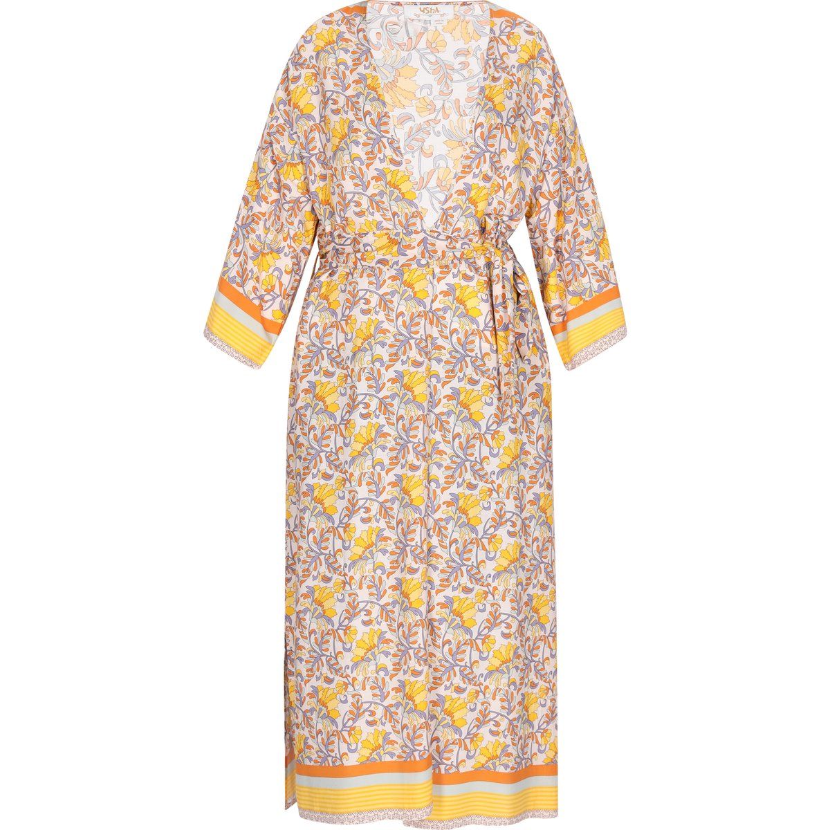 Boho-Kimono mit Blumenmuster und Gürtel