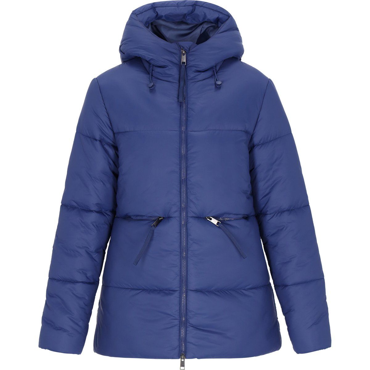 Kurze gesteppte Steppjacke mit Kapuze