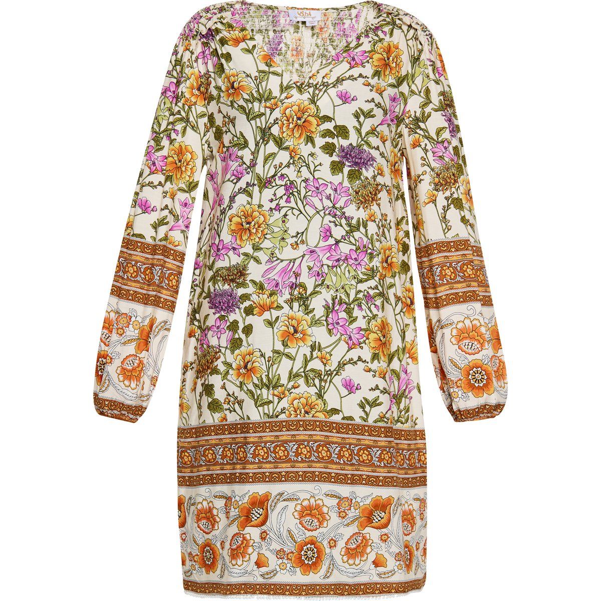 Florales Boho-Minikleid mit Print