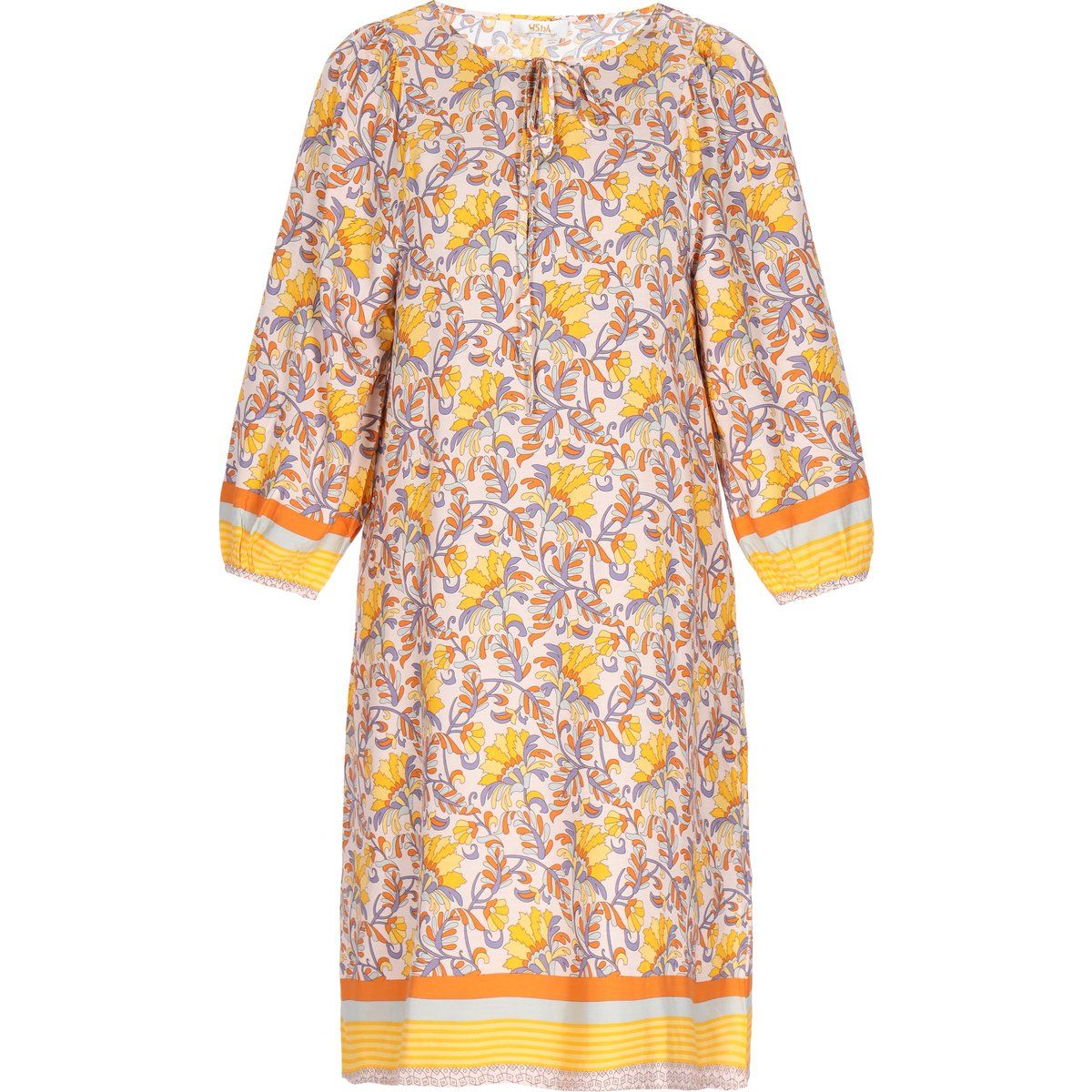 Florales Boho-Tunika-Minikleid