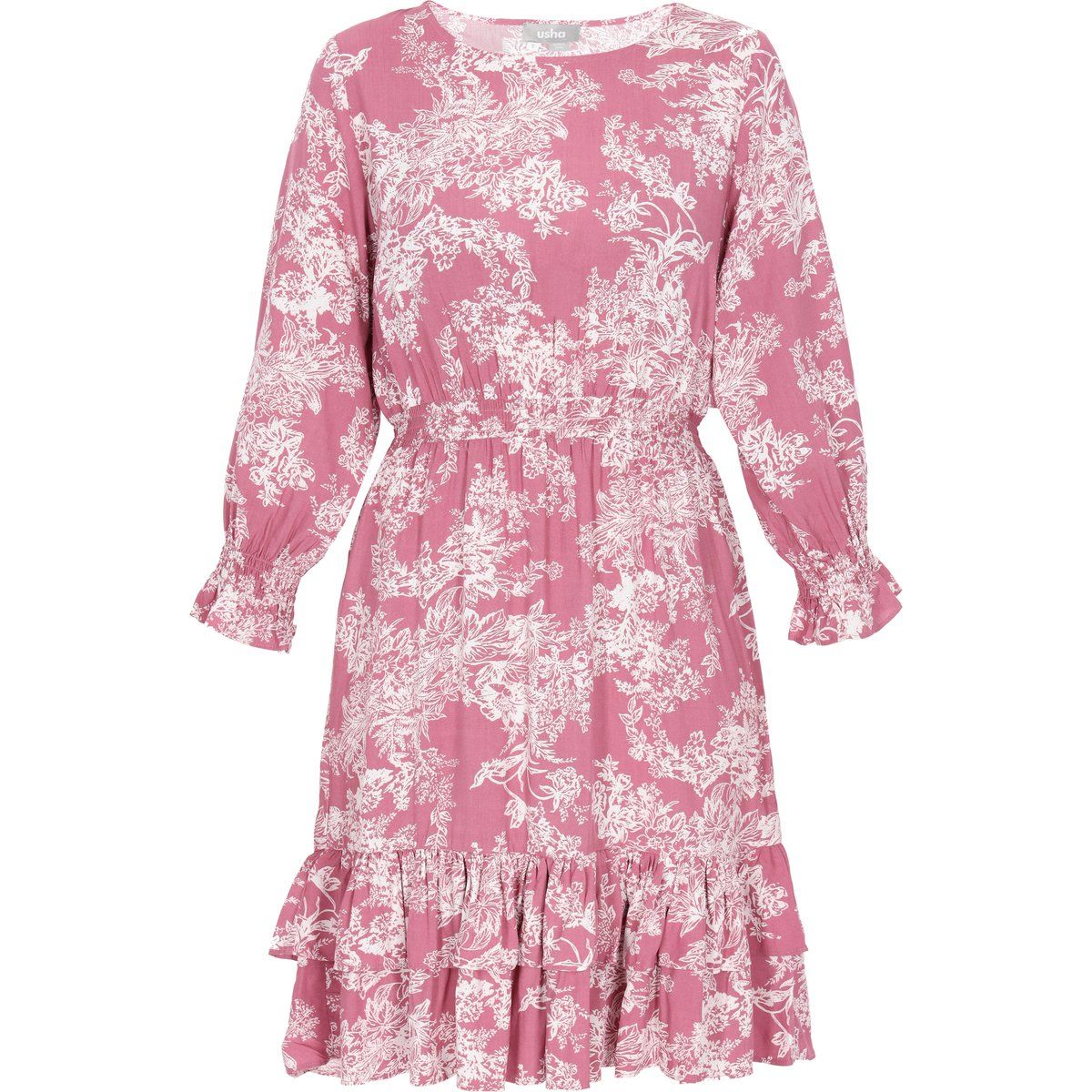 Romantisches Mini-Blumenkleid mit Rüschen