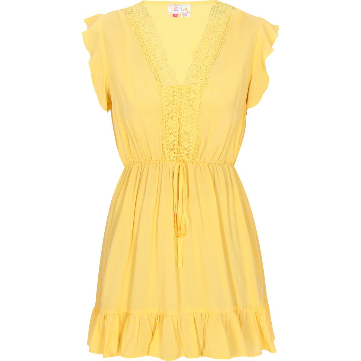 Boho-Minikleid mit Spitze