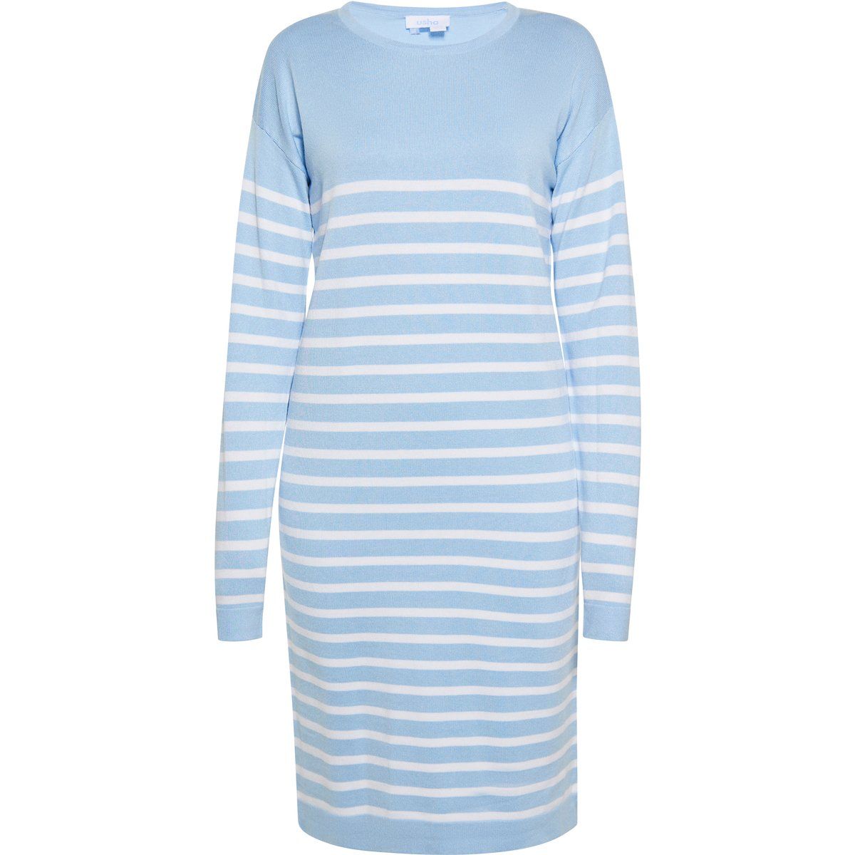 Gestreiftes Strick-Midikleid