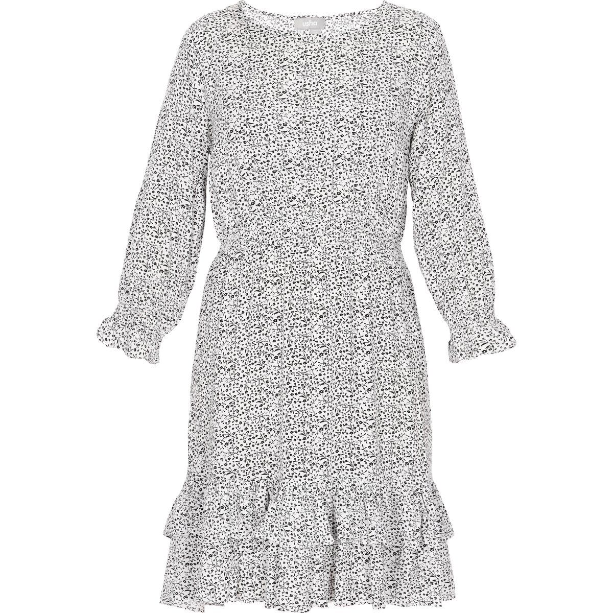 Gestuftes Minikleid mit Blumenmuster