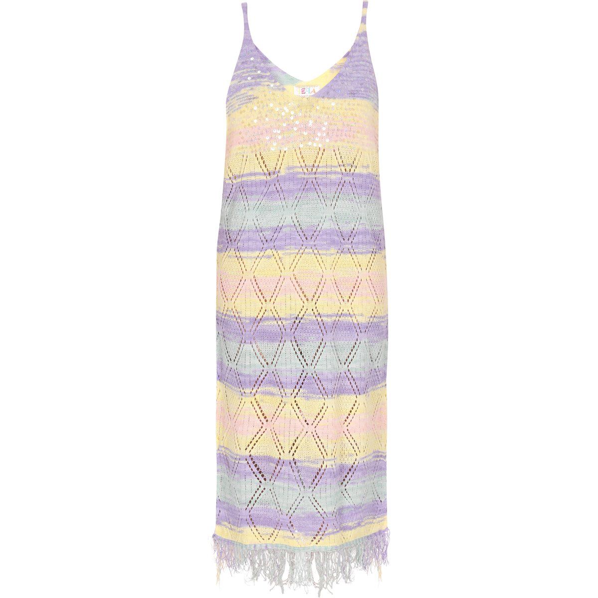 Boho Ajour-Strick Midikleid