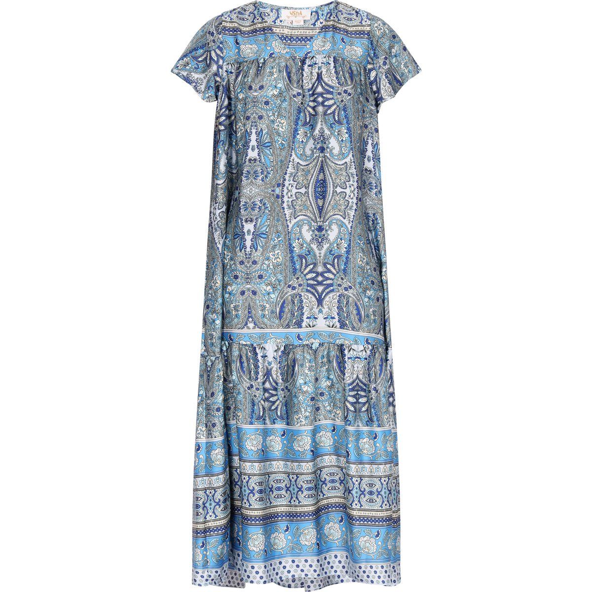 Bedrucktes Boho-Midikleid mit Stufen