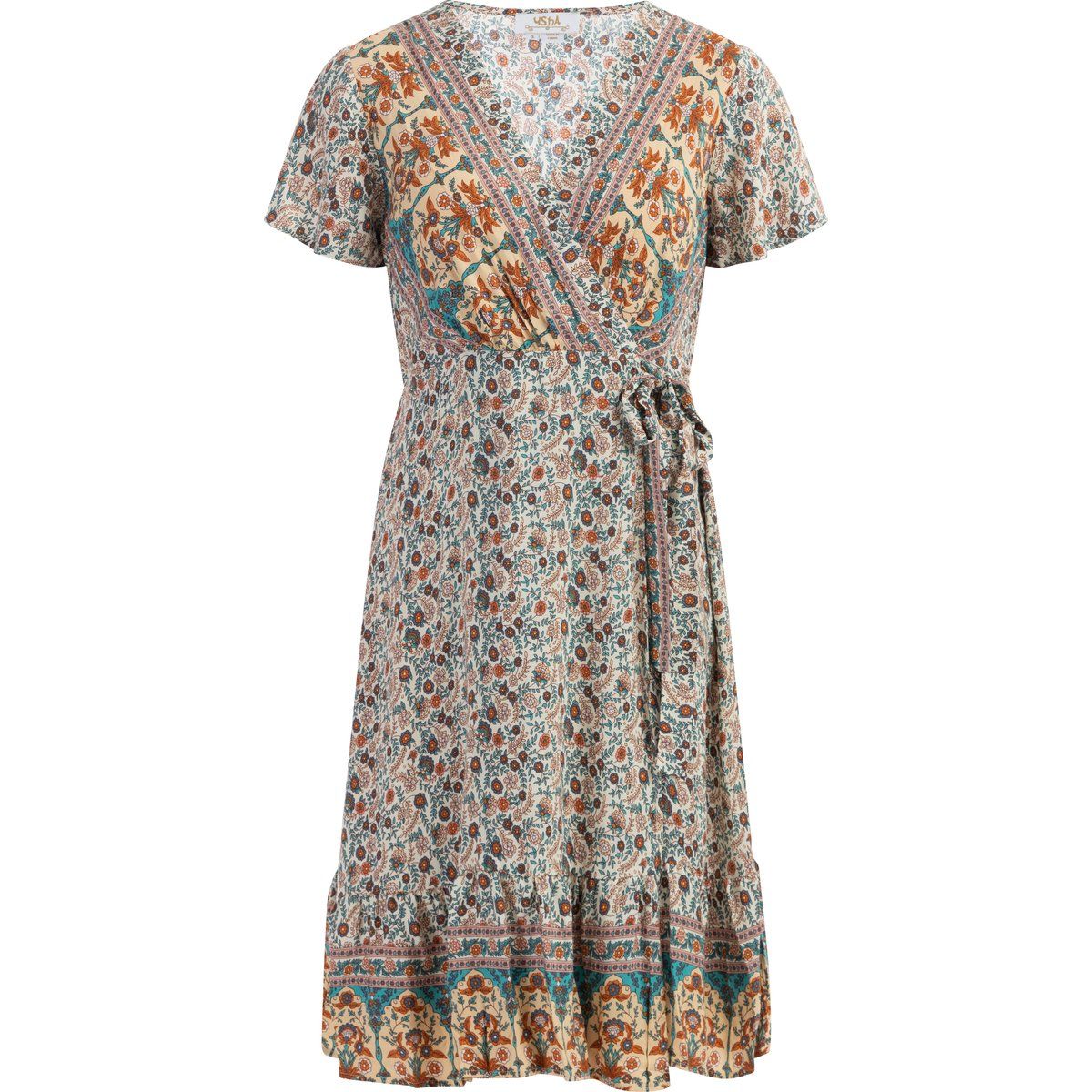 Sommerkleid mit Blumenmuster in Wickeloptik