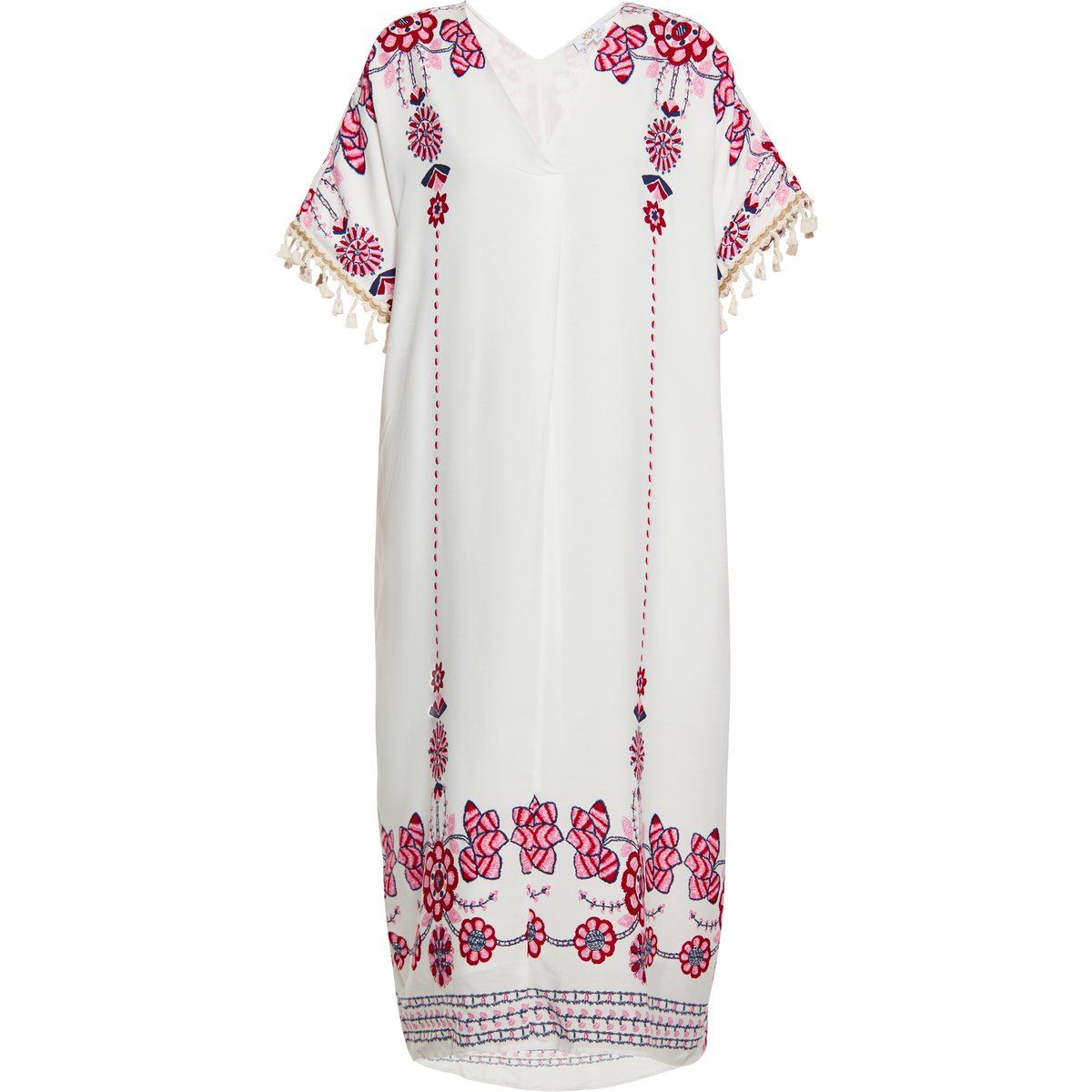 Besticktes Kaftan-Midikleid