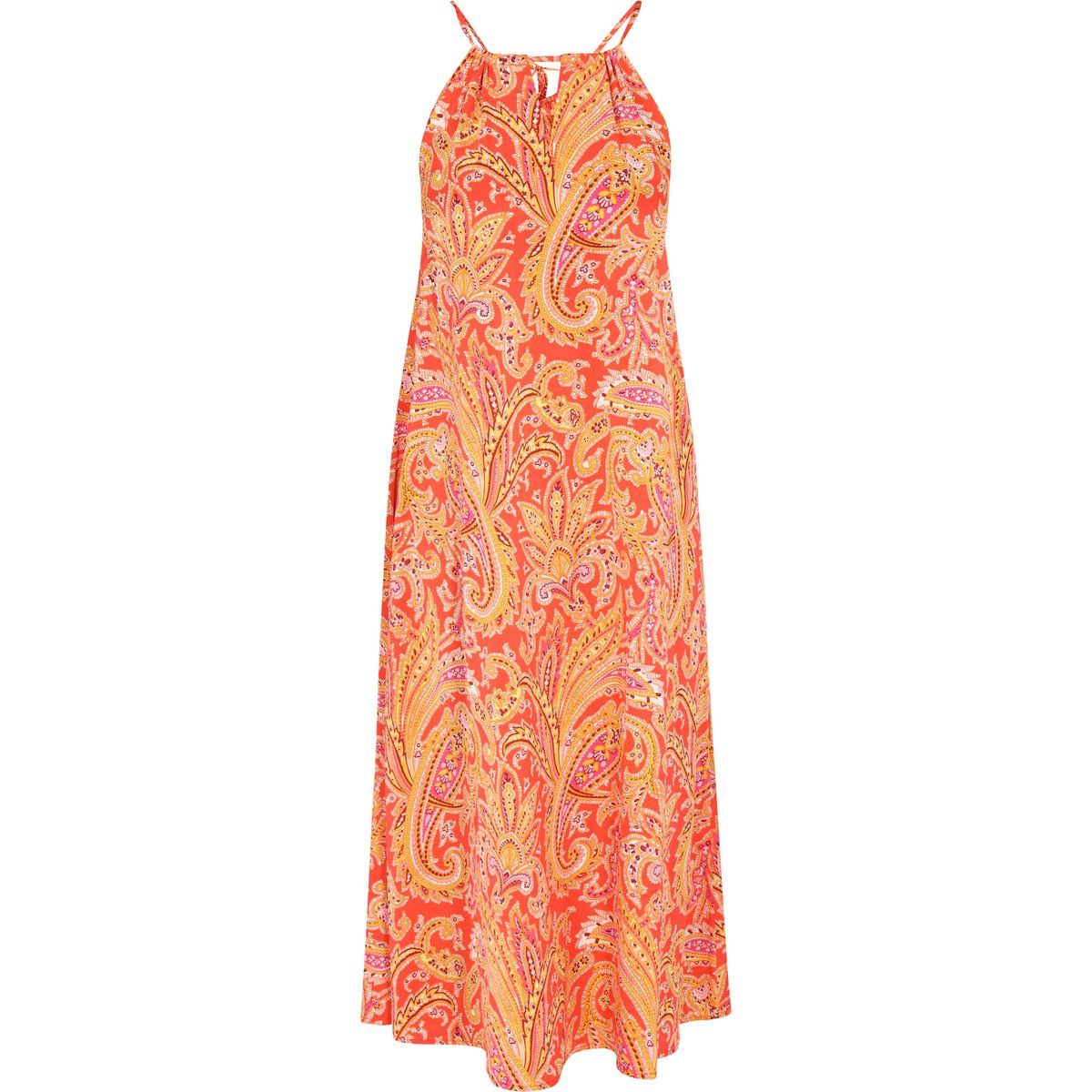 Fließendes Midikleid mit Paisleymuster