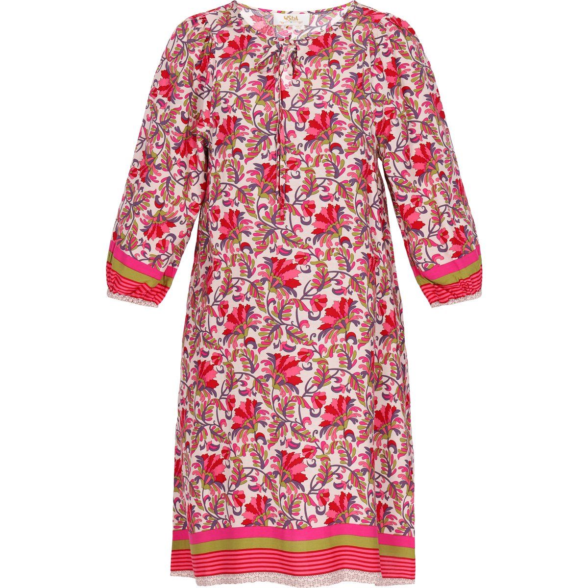 Boho-Tunika-Minikleid mit Blumenmuster