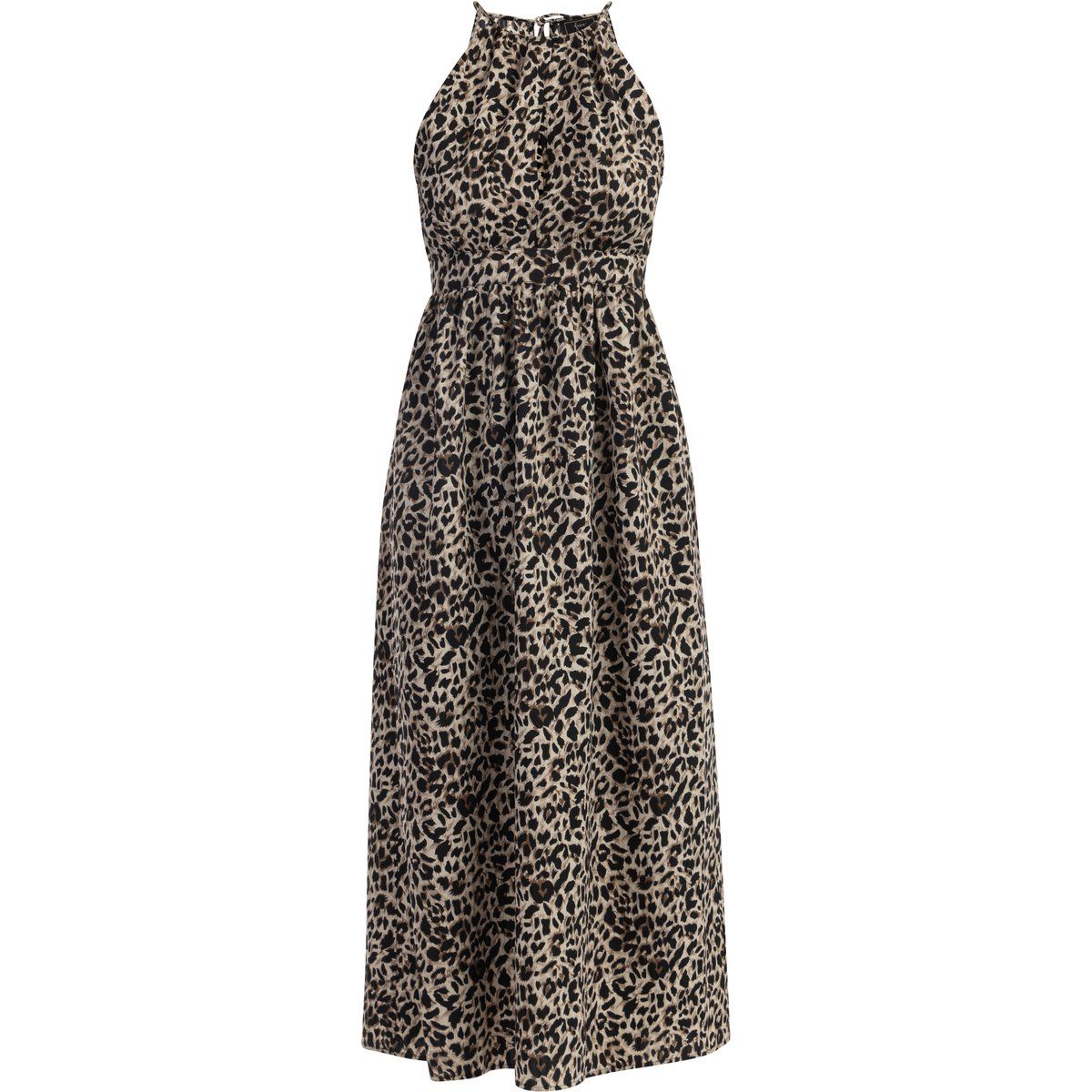 Maxi-Neckholderkleid mit Leoparden-Print