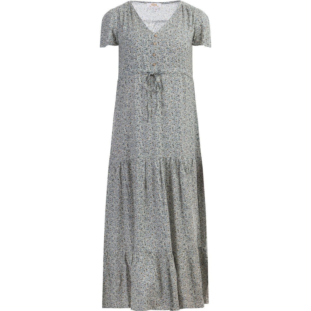 Gestuftes Maxikleid mit Blumenmuster