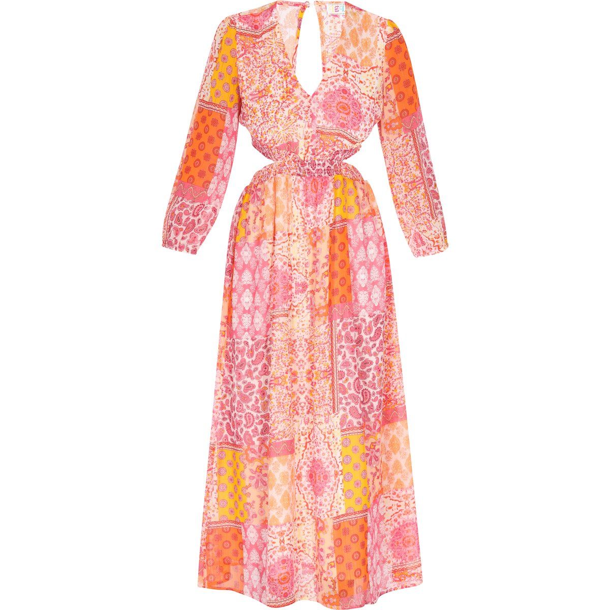 Boho-Maxikleid mit Bandana-Patchwork